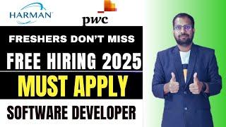 Finally HARMAN & PWC Hiring Announced For Freshers | Spyne AI All Active Hiring | Don't Miss