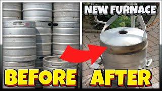 Making A Foundry Furnace From A Stainless Steel Beer Barrel