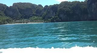 View from a long tail boat at Aonang Beach