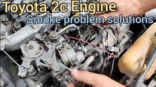 Toyota 2c injector repair // Toyota 2c engine air filter problem / diesel pump setting