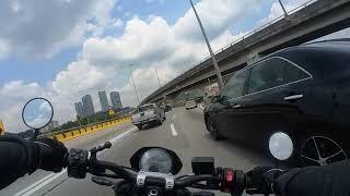 Triumph Trident in Malaysia - Sunway to Puchong