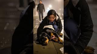 A kind women saves a wounded dog from a car accident! #rescue #animals #pets
