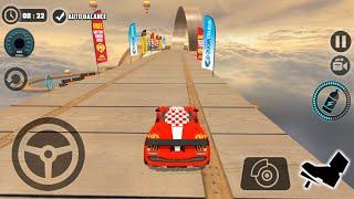 Impossible Car Tracks 3D - Red Sport Car Driving Stunts Mega Ramp Mode - Android Gameplay Simulator