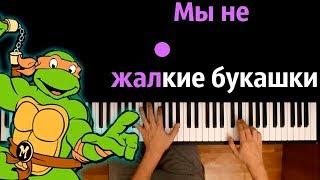 Черепашки ниндзя (опенинг) | "Мы не жалкие букашки" ● караоке | PIANO_KARAOKE ● ᴴᴰ + НОТЫ & MIDI