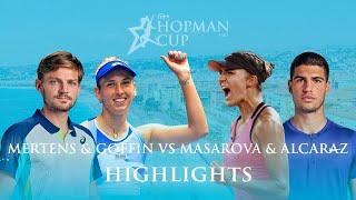 Elise Mertens & David Goffin vs Rebeka Masarova & Carlos Alcaraz (Belgium vs Spain) Hopman Cup 2023