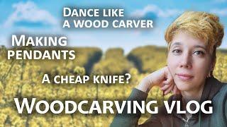 Woodcarving Vlog | Mystery Wood | How to Carve Pendants | Cheap knife