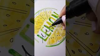 'lemon' writing style.  #ytshorts #art #satisfying #calligraphy #lemon