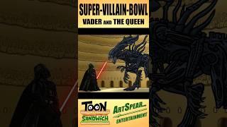 Darth Vader vs Alien Queen - TOON SANDWICH #starwars #alien #crossover #animation #funny #shorts