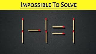 Rearrange the matchstick to fix the equation 1-1=1, Matchstick puzzle