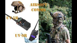 Cheap Budget Tactical Comms for airsoft beginner Guide [ uv5r / uv9r plus ]