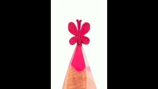 Pencil color carving (butterfly)