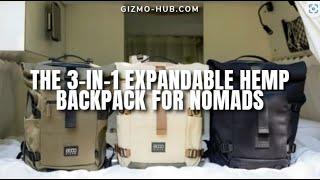 8000KICKS : THE 3-IN-1 EXPANDABLE HEMP BACKPACK FOR NOMADS | Kickstarter | Gizmo-Hub.com