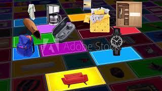 E-commerce and shopping products - ONLINE SALES STOCK VIDEO ANIMATION