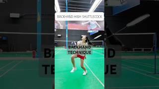 Backhand technique #badminton #badmintontraining