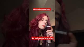 Amarican redhead girl smoking #indian #american #cigarette #smoking #smokinggirls2023 #bikini