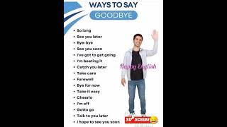 Good Bye - Ways to Say | Happy English. Vocabulary
