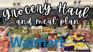 UNDER BUDGET!  Weekly Walmart Budget Grocery Haul & Meal Plan