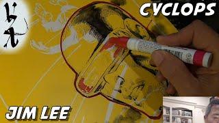 Jim Lee drawing Old School Cyclops