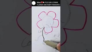 Drawing Flower and Ruby from BFDI as requested #satisfying #shorts