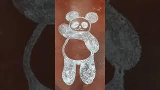 Chalk panda drawing #shorts