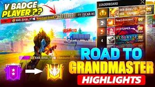 Road To Grandmaster in free fire  Highlights || Big YouTubers in my game 