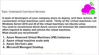 Azure Fundamentals Practice Questions || #AzureFundamentals #AZ900  @Vijay Tech360 ​
