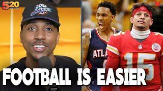 Jeff Teague ARGUES playing football is A LOT EASIER than playing basketball | Club 520