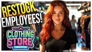 RESTOCKING the Racks With a New Employee // Clothing Store Simulator