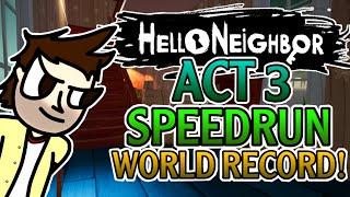 Hello Neighbor Speedrun Act 3 World Record!