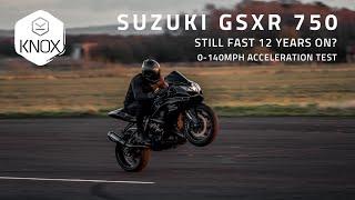 Suzuki GSXR 750 acceleration - 0-140mph - KNOX armour