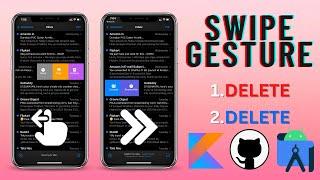 Swipe gestures in Recycler View | Android | Kotlin | Android Studio Tutorial