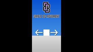 SIMPLE UNITY 2D MOVEMENT IN UNDER 1 MINUTE!