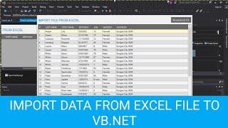 Import Data From Excel File to VB.Net