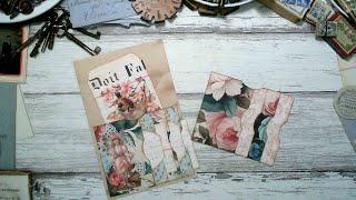 Day 9 of 365 Days of Junk Journal Ideas - How To Make Pretty Layered Stuffed Pockets Mixed Media Art