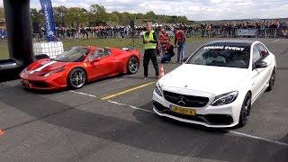 Mercedes AMG C63S vs Ferrari 458 Speciale Aperta