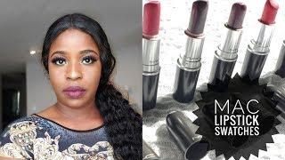 MAC LIPSTICK SWATCHES | ON DARK SKIN.