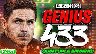 Arteta's GENIUS 433 FM24 Tactics | x5Winning | Best FM24 Tactics