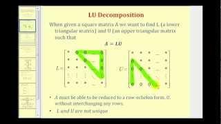 LU Decomposition Using Elementary Matrices