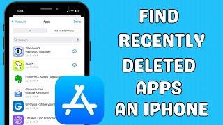 How to find the recently deleted apps on iPhone