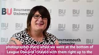 BU honorary doctor Dr Sophie Cook talks about her experiences of BU and AFC Bournemouth