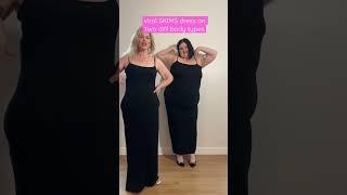 Viral skims dress on two different body types! Plus size try on