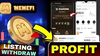 Memefi Coin Airdrop Withdrawal | Memefi Airdrop Profit | Memefi Airdrop Update | Memefi Listing