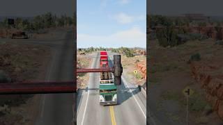 Log truck vs hammer #beamngdrive