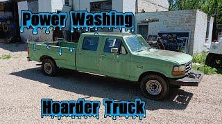 Power Washing an Ex-Hoarder Ford F-350 #superclean