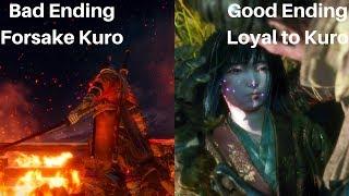 Sekiro Shadows Die Twice - Good Ending & Bad Ending / Loyal to Kuro & Forsake Kuro