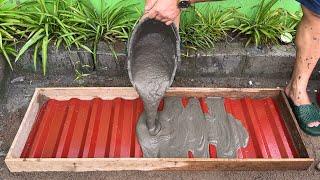 Flower pots craft // Details how to make Flower pots from Cement and Iron tiles