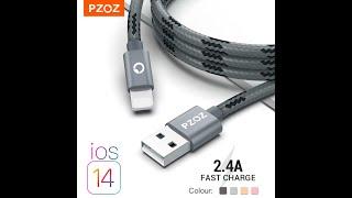 Best Iphone charger | Fast charging Cable  | PZOZ Usb Cable for iphone 11 12 pro max | Xs Xr X SE 8