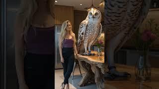 Docile and friendly giant owl indoors #shorts