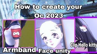 How add Armband, Hello kitty clip and Face unity for your outfit without face #tutorial #2023 #game