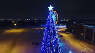 Новогодний Ярославль 2018 с квадрокоптера AeroPRO